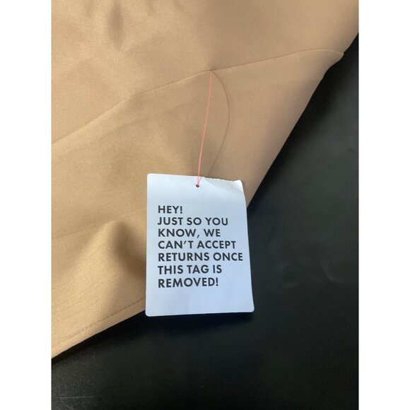 ASOS DESIGN Asymmetric Back Slit Maxi Dress Camel size 0 - Picture 8 of 15